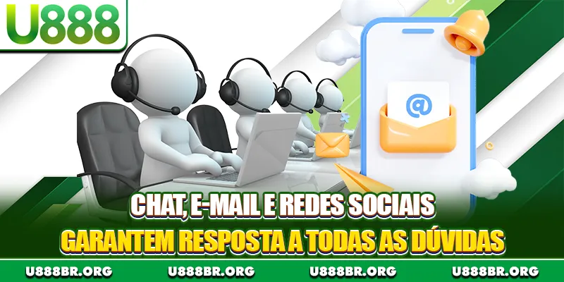 Chat, e-mail e redes sociais garantem resposta a todas as dúvidas